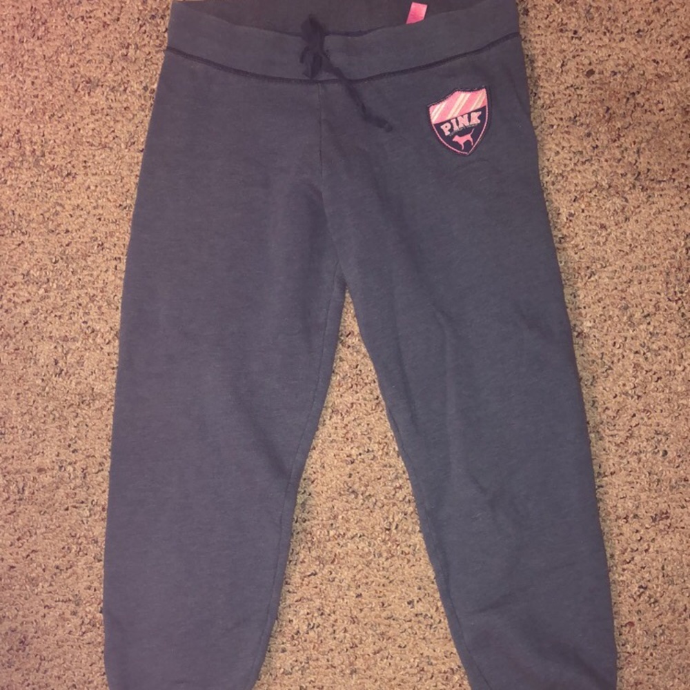 PINK capris sweat pants.